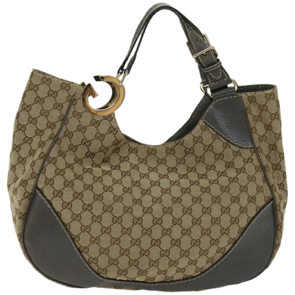 GUCCI GG Canvas Hand Bag Beige 203504 Auth bs12377 - Picture 2 of 16